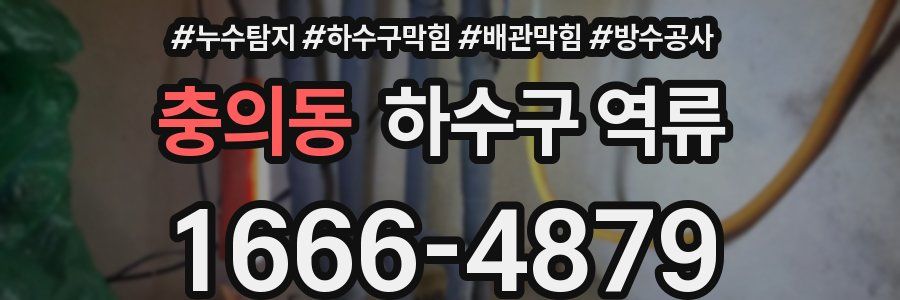 충의동 하수구 역류