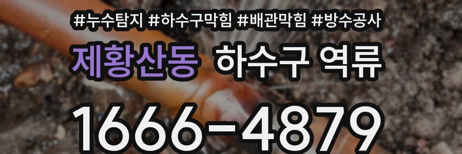제황산동 하수구 역류