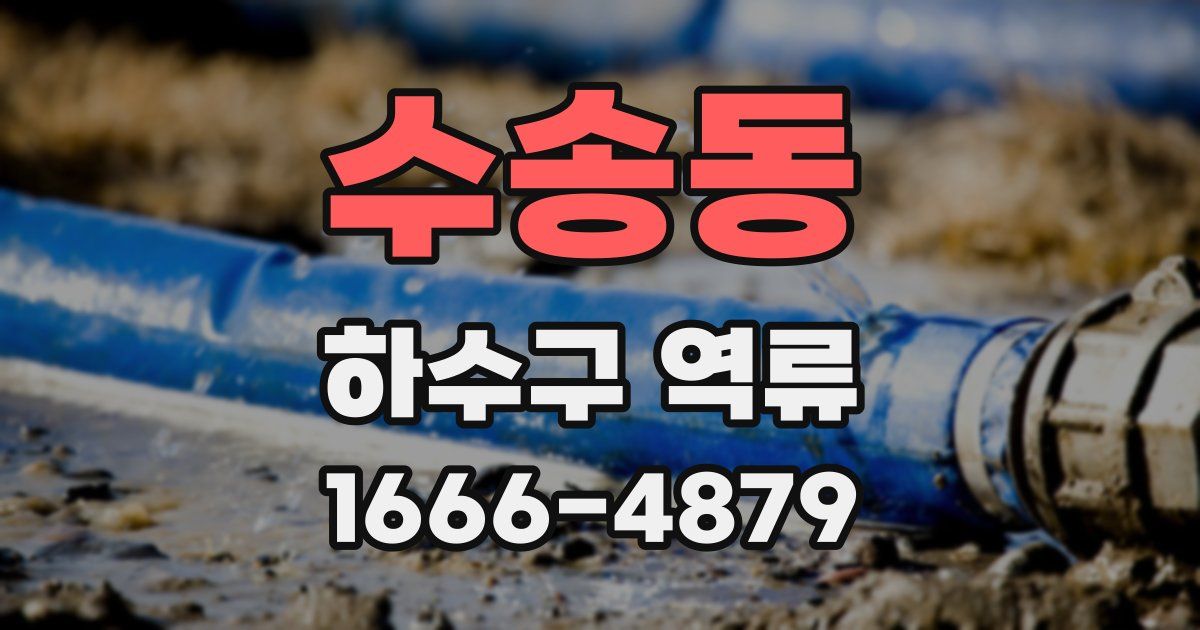 수송동 하수구 역류
