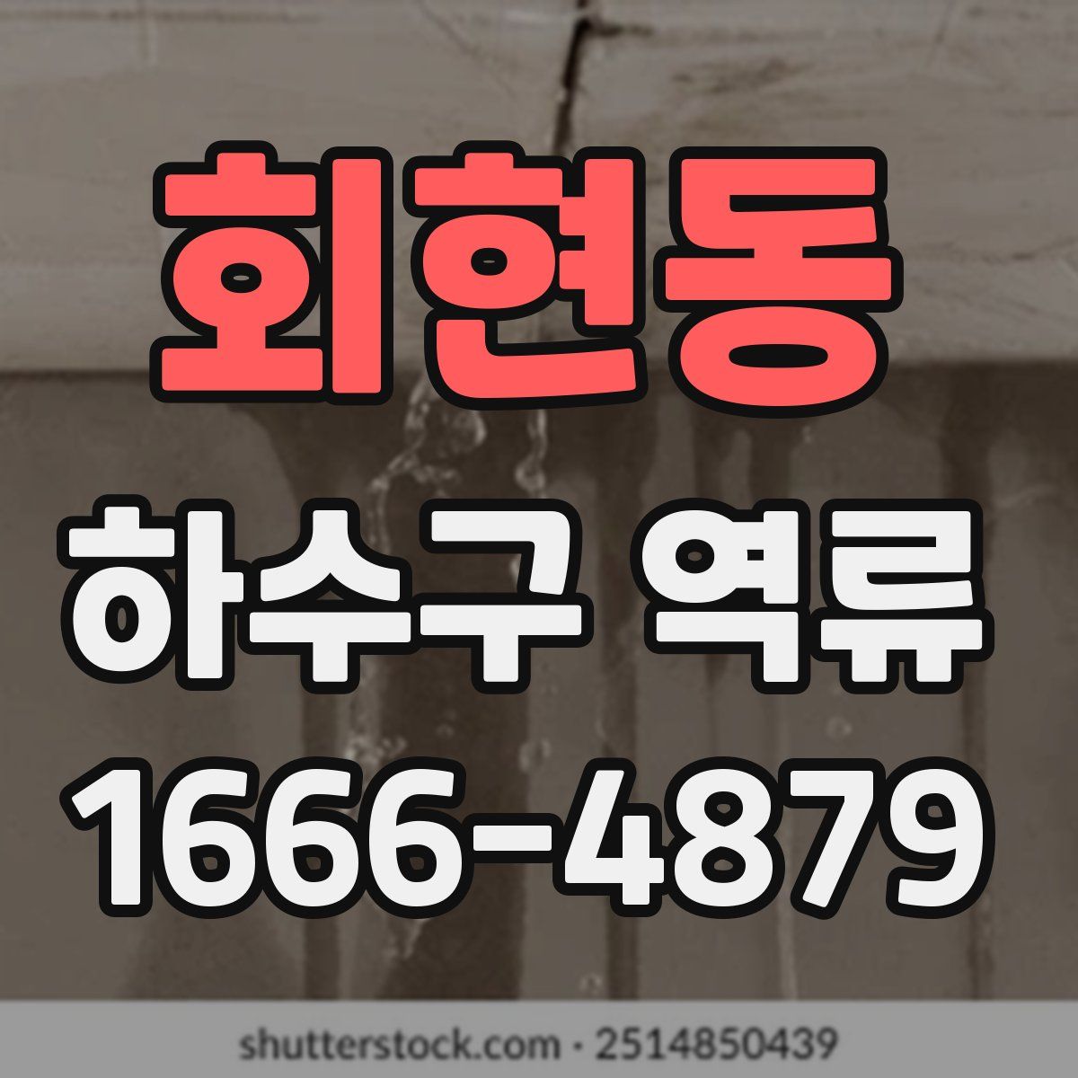 회현동 하수구 역류