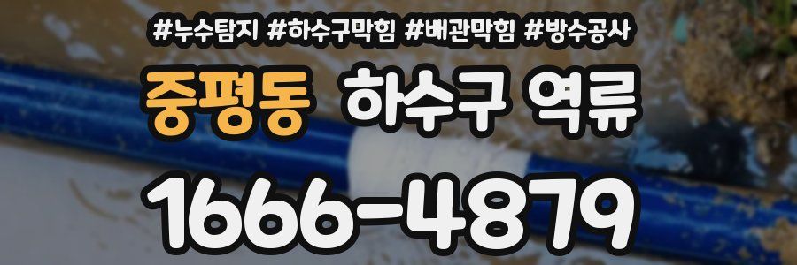 중평동 하수구 역류