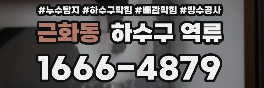 근화동 하수구 역류