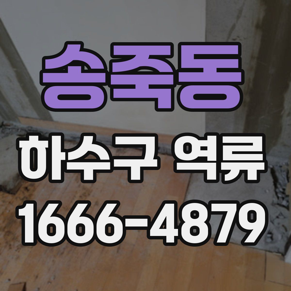 송죽동 하수구 역류