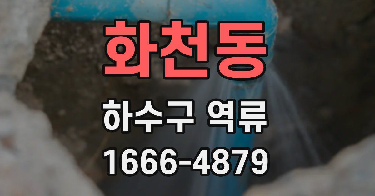 화천동 하수구 역류
