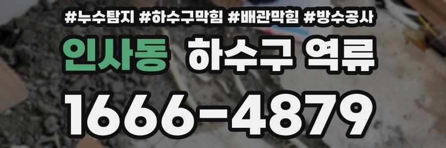 인사동 하수구 역류