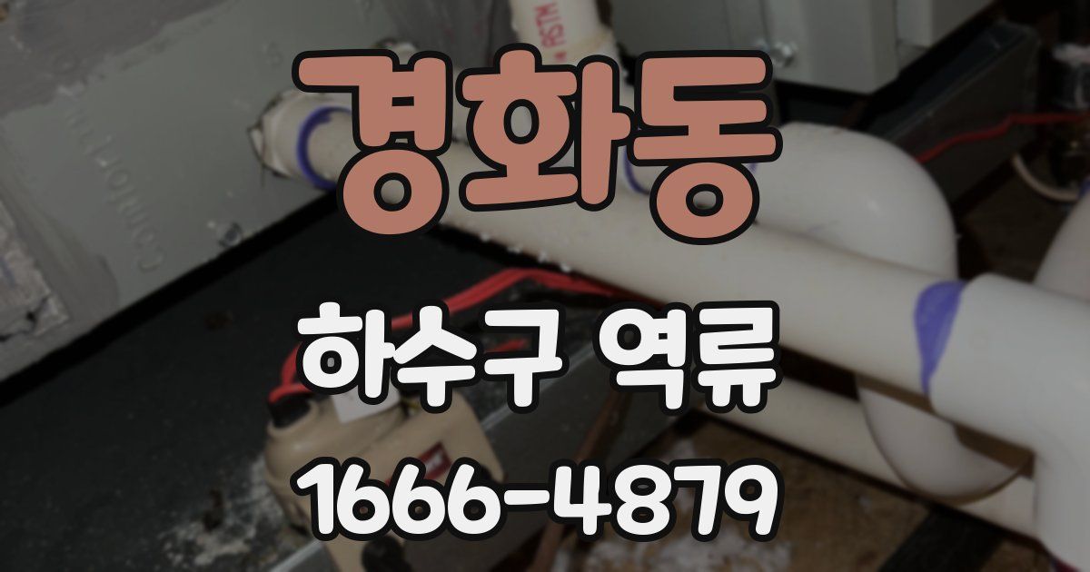 경화동 하수구 역류