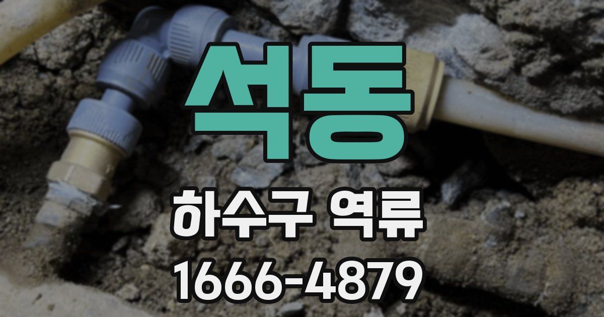 석동 하수구 역류