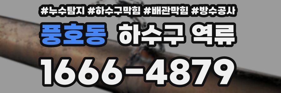 풍호동 하수구 역류