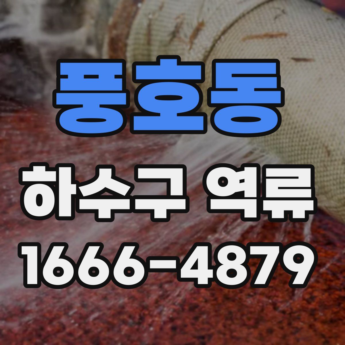 풍호동 하수구 역류