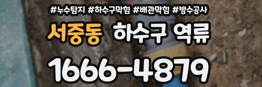 서중동 하수구 역류