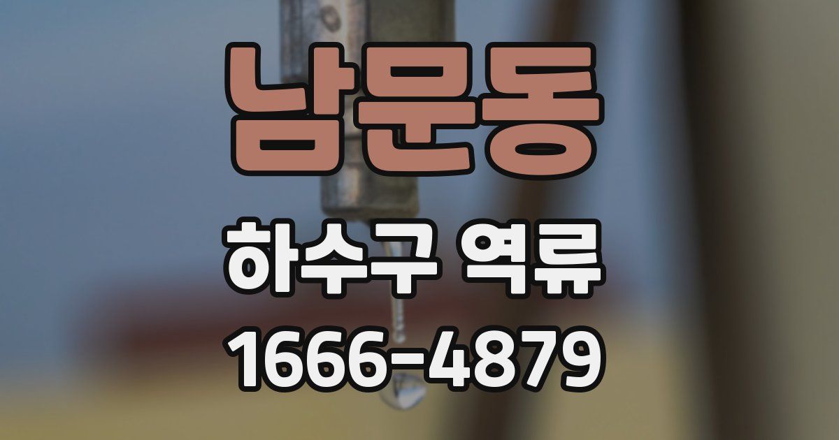 남문동 하수구 역류
