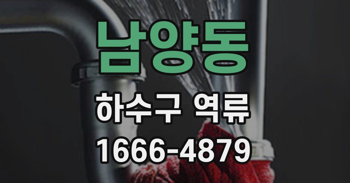 남양동 하수구 역류