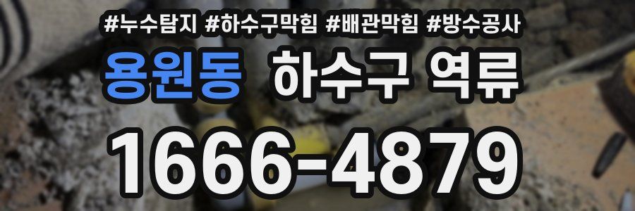 용원동 하수구 역류