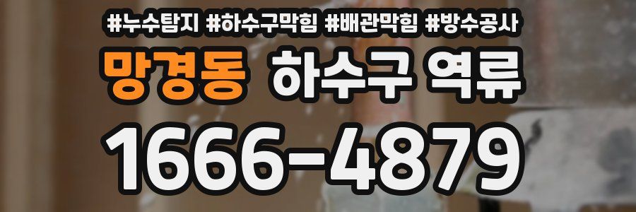 망경동 하수구 역류