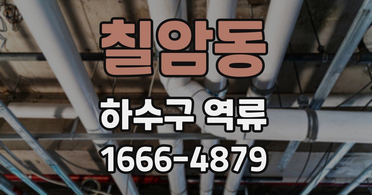 칠암동 하수구 역류