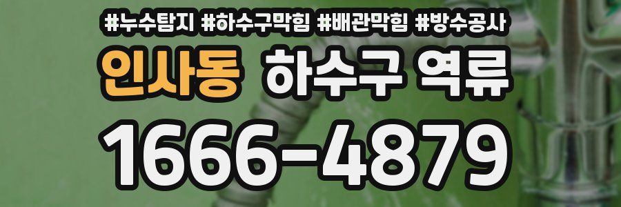 인사동 하수구 역류