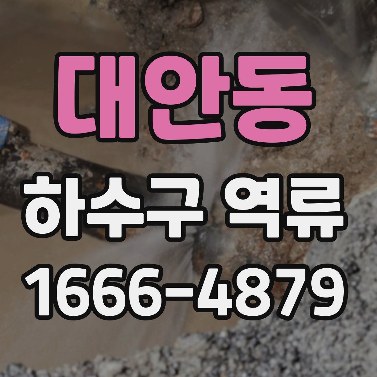 대안동 하수구 역류