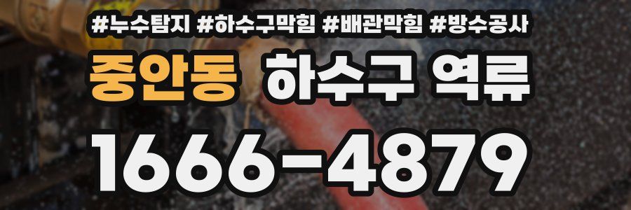 중안동 하수구 역류