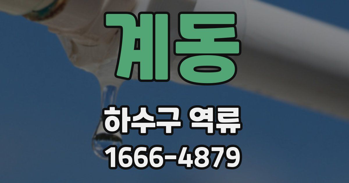 계동 하수구 역류