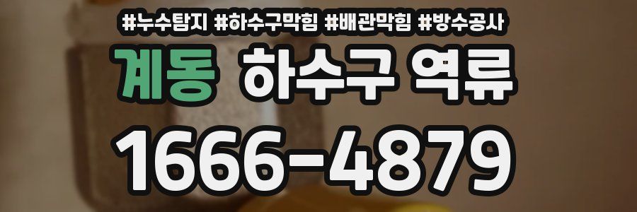 계동 하수구 역류