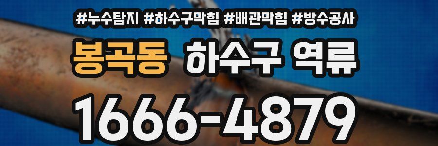 봉곡동 하수구 역류