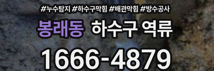 봉래동 하수구 역류