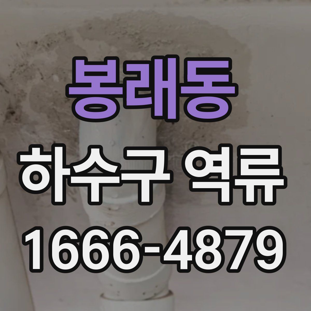 봉래동 하수구 역류