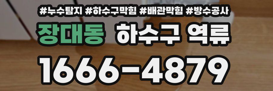 장대동 하수구 역류