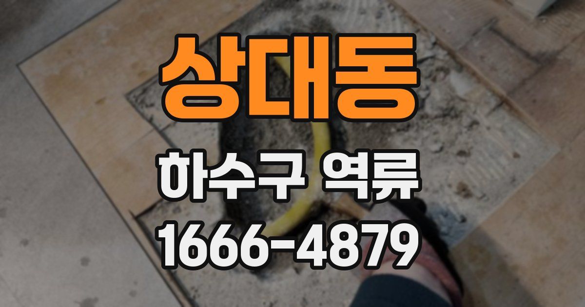 상대동 하수구 역류