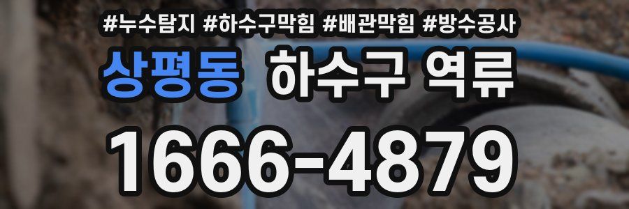 상평동 하수구 역류
