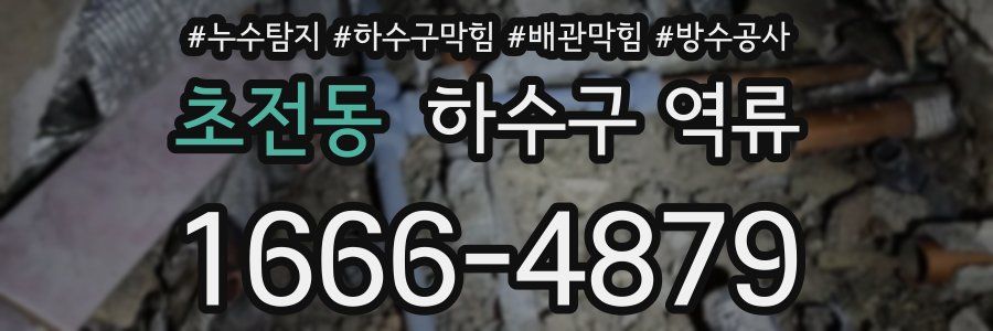 초전동 하수구 역류