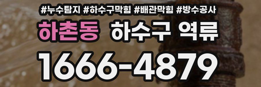 하촌동 하수구 역류