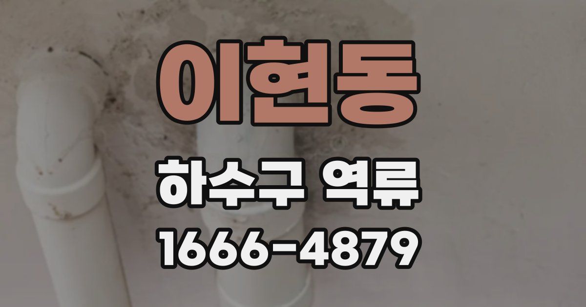 이현동 하수구 역류
