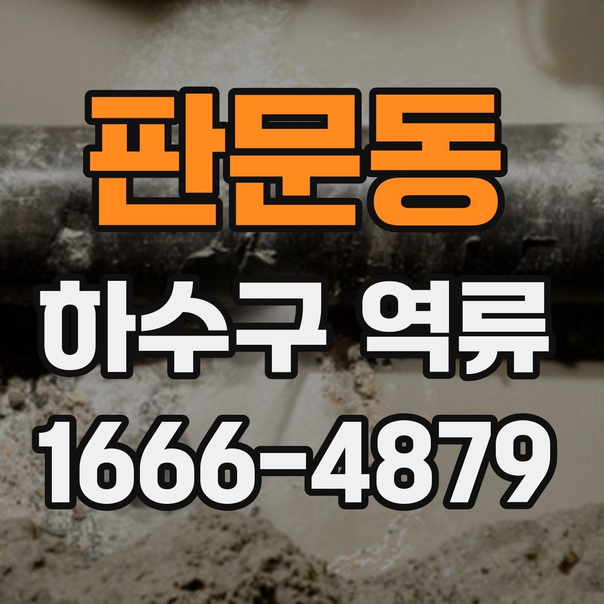 판문동 하수구 역류