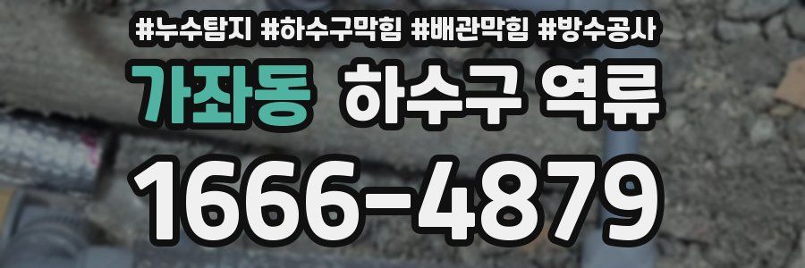 가좌동 하수구 역류