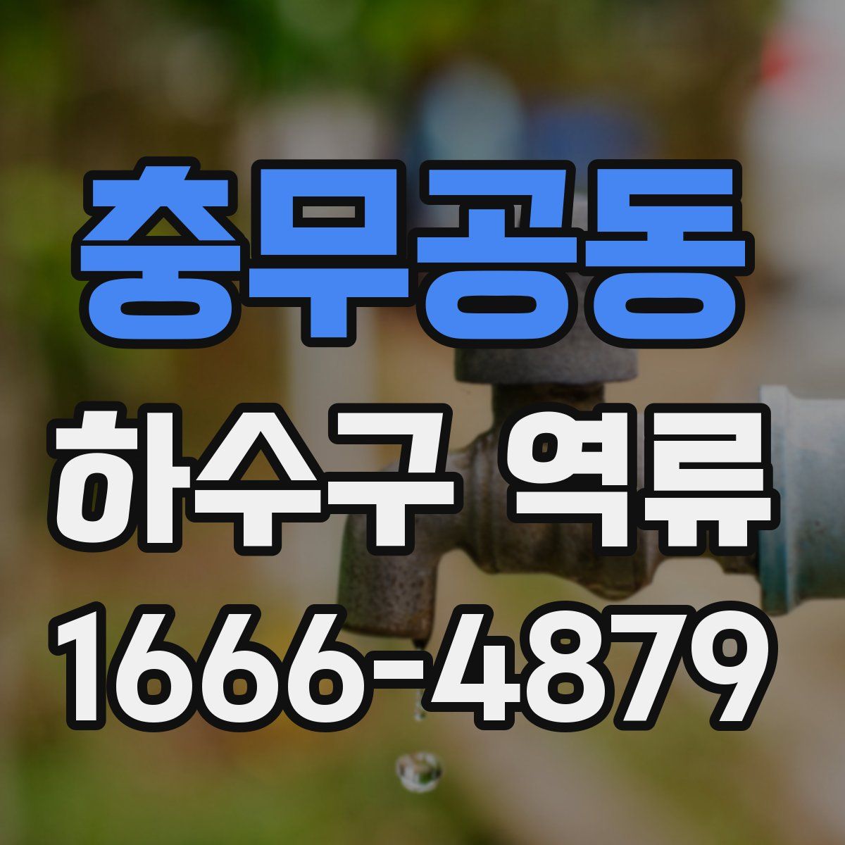 충무공동 하수구 역류