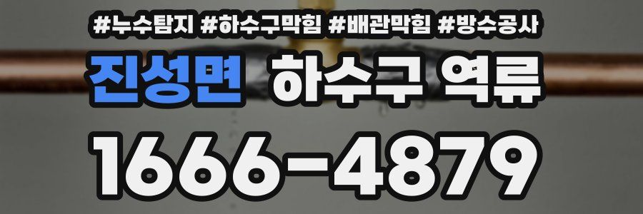 진성면 하수구 역류