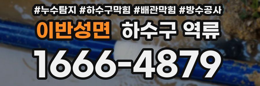 이반성면 하수구 역류