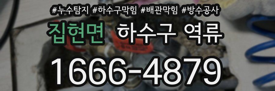 집현면 하수구 역류