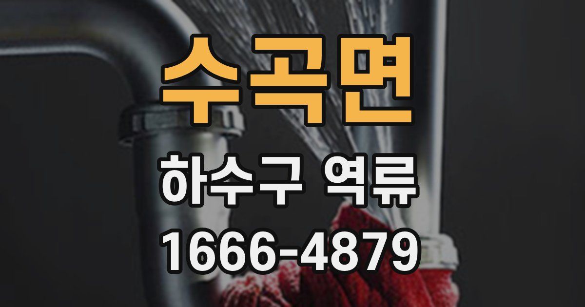 수곡면 하수구 역류