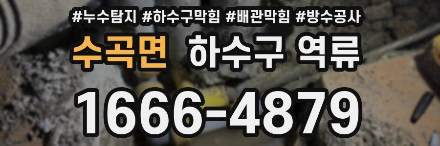 수곡면 하수구 역류