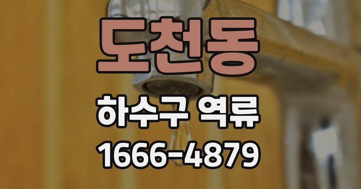 도천동 하수구 역류