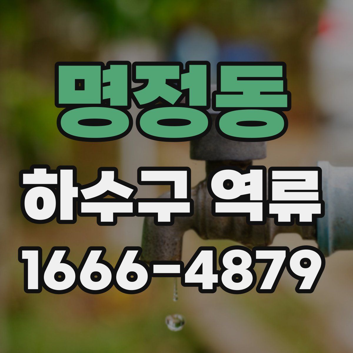 명정동 하수구 역류