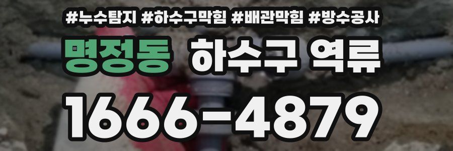 명정동 하수구 역류