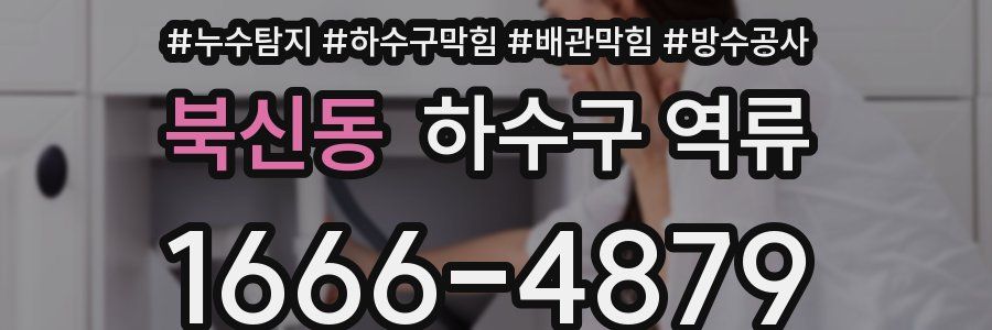 북신동 하수구 역류