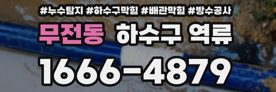 무전동 하수구 역류
