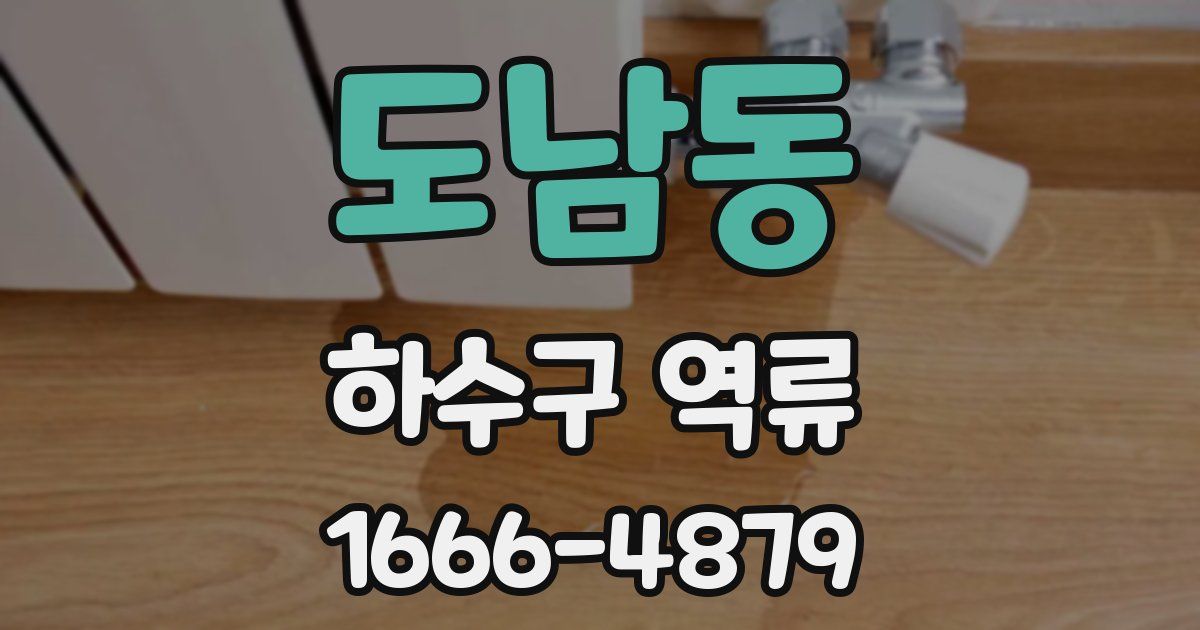 도남동 하수구 역류