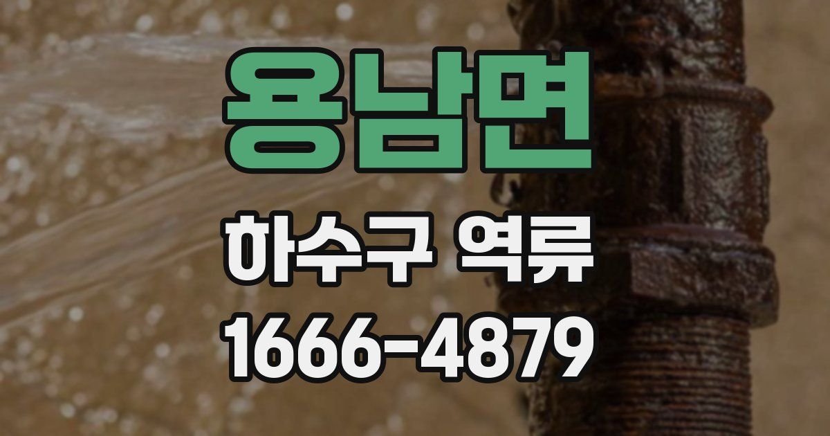 용남면 하수구 역류