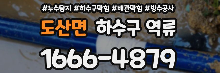 도산면 하수구 역류