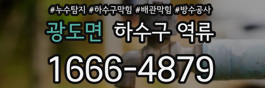광도면 하수구 역류
